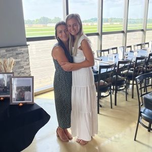 Shein sweet flowy white dress with open back bow